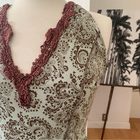 Poetic Justice Halter Dress; 100% organic cotton with paisley print - Picture 4 of 11